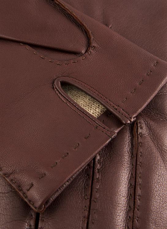 Men's Handsewn Three-Point Cashmere-Lined Leather Gloves - Image 6