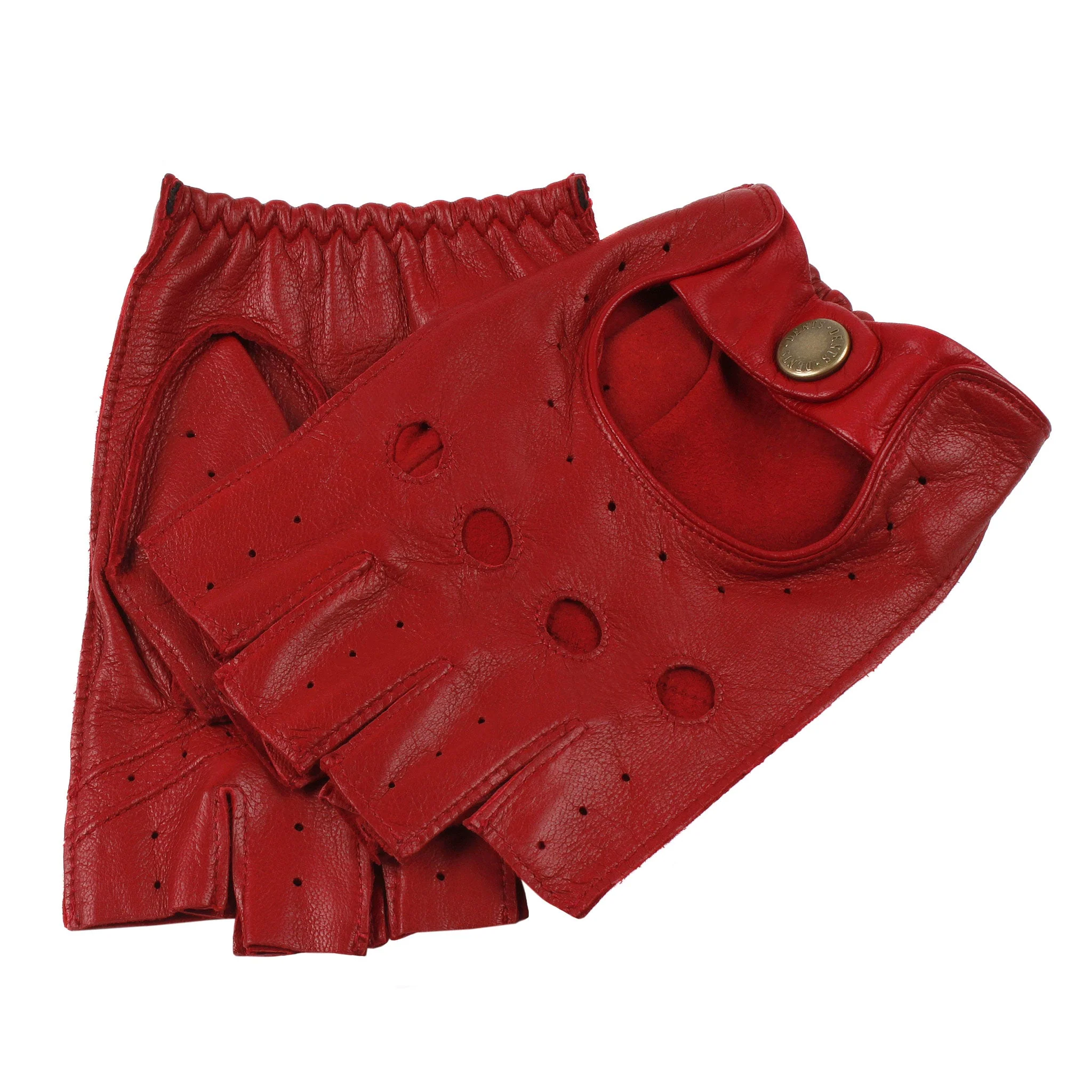 Men's Fingerless Leather Driving Gloves - Image 14