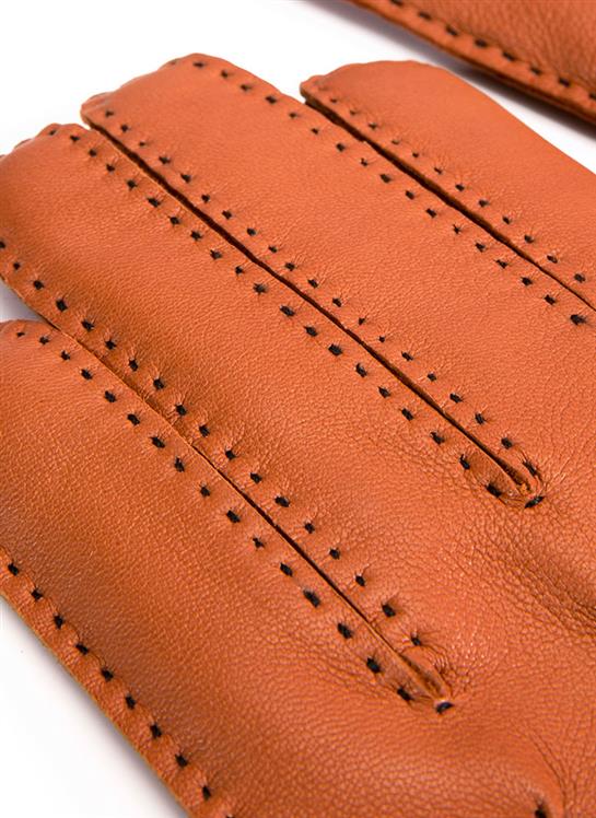 Men's Heritage Handsewn Three-Point Cashmere-Lined Leather Gloves - Image 9