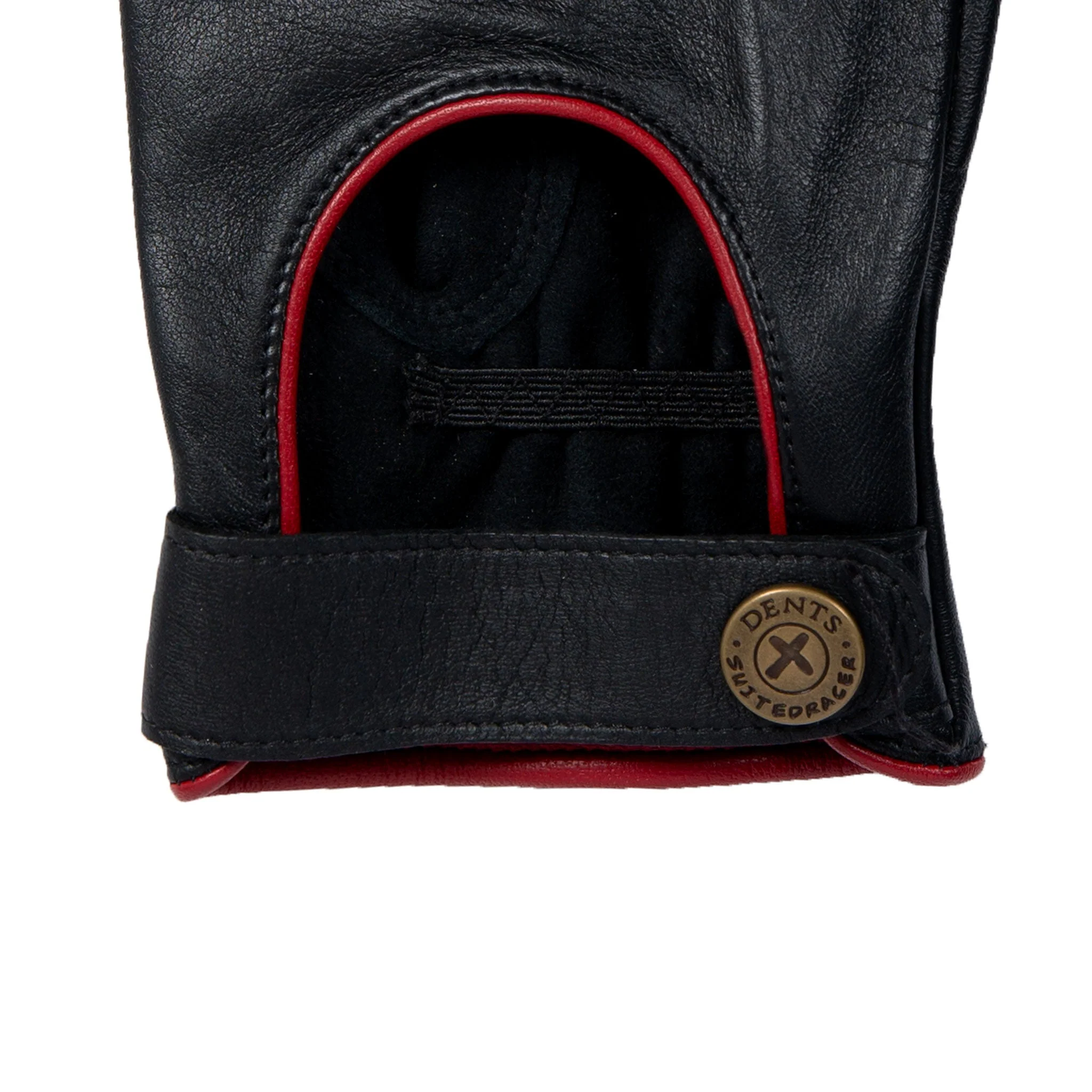 Men's The Suited Racer Touchscreen Leather Driving Gloves with Wristwatch Cut-out - Image 4